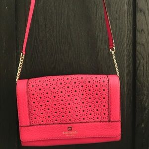 Kate spade hot pink purse Leather crossbody